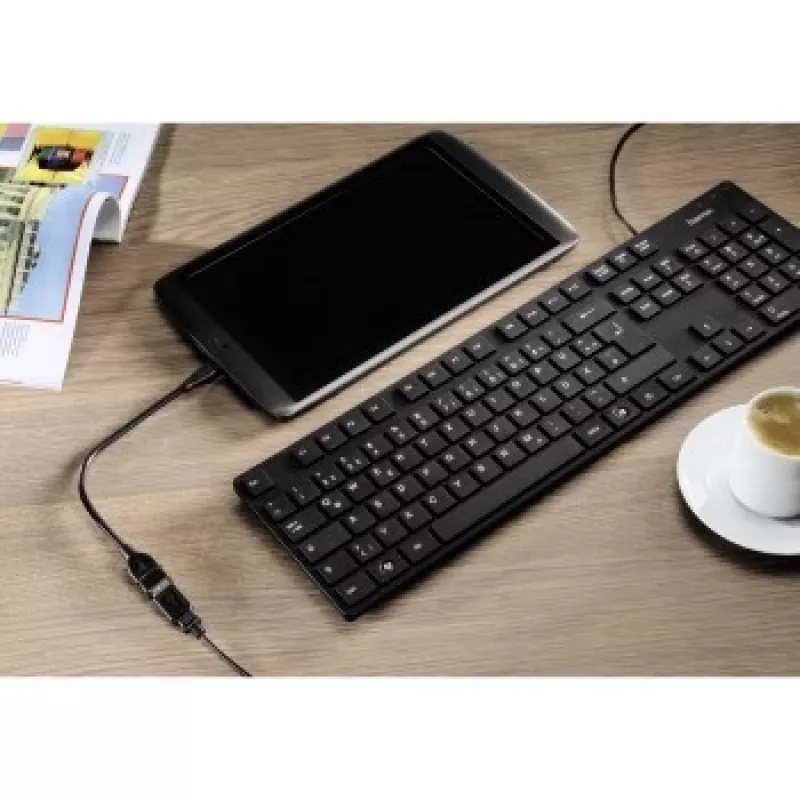 Hama USB 2.0 adapterkaabel USB-kaabel 0,15 m USB A Micro-USB B Must