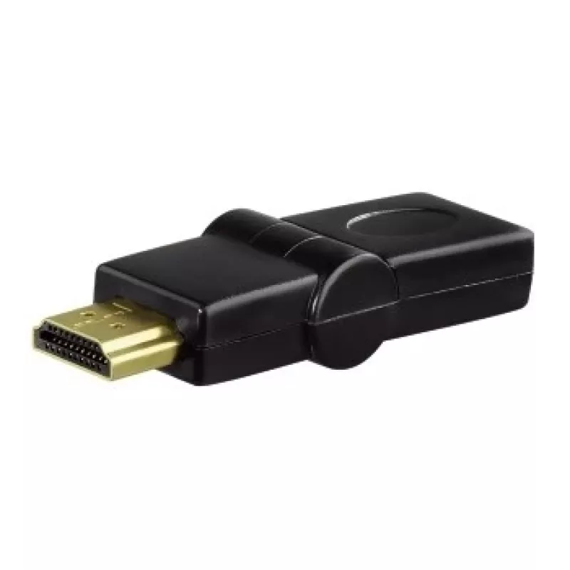 Hama Compact Adapter HDMI-pistik - HDMI-pesa, pöörlev, must