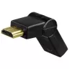 Hama Compact Adapter HDMI-pistik - HDMI-pesa, pöörlev, must