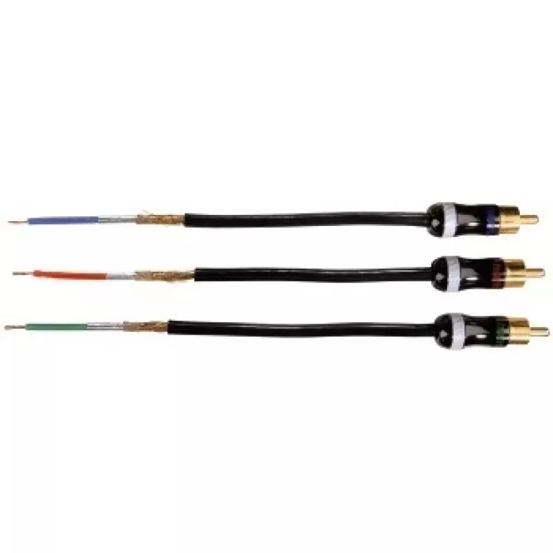 Hama ProClass YUV-kaabel, 3 RCA - 3 RCA, metall, 1,5 m komponent (YPbPr) videokaabel 3 x RCA must