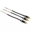 Hama ProClass YUV-kaabel, 3 RCA - 3 RCA, metall, 1,5 m komponent (YPbPr) videokaabel 3 x RCA must