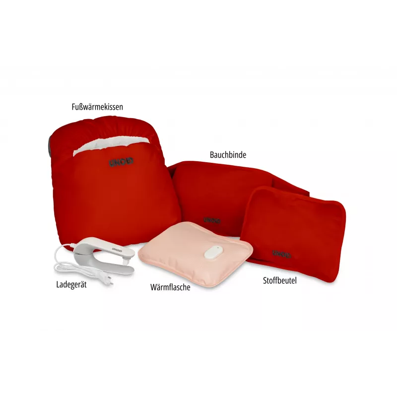 Unold Wärmi Premium Set - elektriline soojakott 86023 elektriline kuumaveepudel 380 W Punane