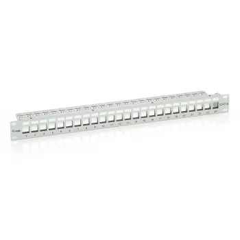 Equip 24-Port Keystone Cat.6 Shielded Patch Panel, Light hall