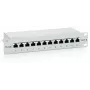 Equip 12-pordiline Cat.6 varjestatud patch-paneel, helehall, RJ-45, kuld, Cat6, riiulikinnitus, 1U, hall