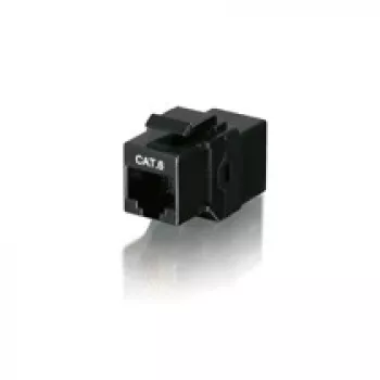 Equip Cat.6 varjestamata võtmeavadeta inline-ühendusmuhv, Must, Kuldne, 15 mm, 33 mm, 20 mm, 75 g
