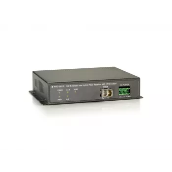 LevelOne PoE üle hübriidkaabli vastuvõtja, 1 PoE väljund, võrguvastuvõtja, 2000 m, 100 Mbit/s, Täis-, Pooldupleks, 1000 kirjet, 14880 pps