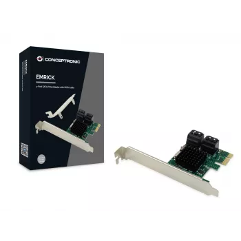Conceptronic EMRICK 4-pordiline SATA PCIe adapter SATA kaabliga