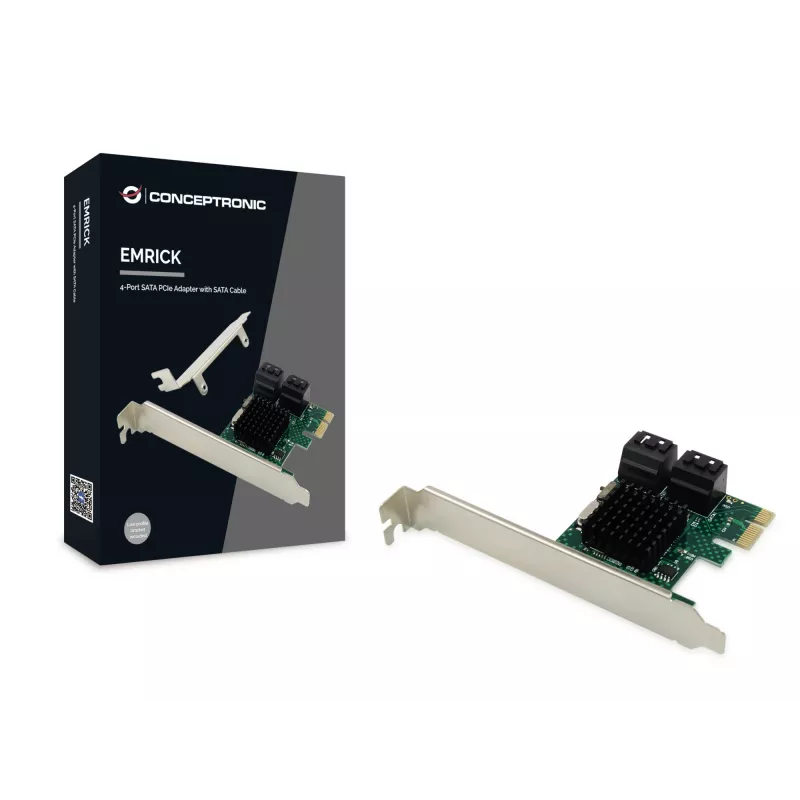 Conceptronic EMRICK 4-pordiline SATA PCIe adapter SATA kaabliga