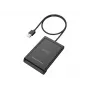Conceptronic BIAN11B kahe liidesega nutikas ID-kaardilugeja, USB 2.0, lähiväljaside (NFC), 1 m, must, 100 g
