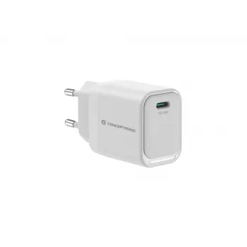 CONCEPTRONIC ALTHEA19W45 1-pordiline 45W GaN USB-C PD laadija PPS-iga, PD 3.0, 100–240 V, valge