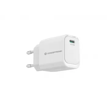 CONCEPTRONIC ALTHEA19W45 1-pordiline 45W GaN USB-C PD laadija PPS-iga, PD 3.0, 100–240 V, valge