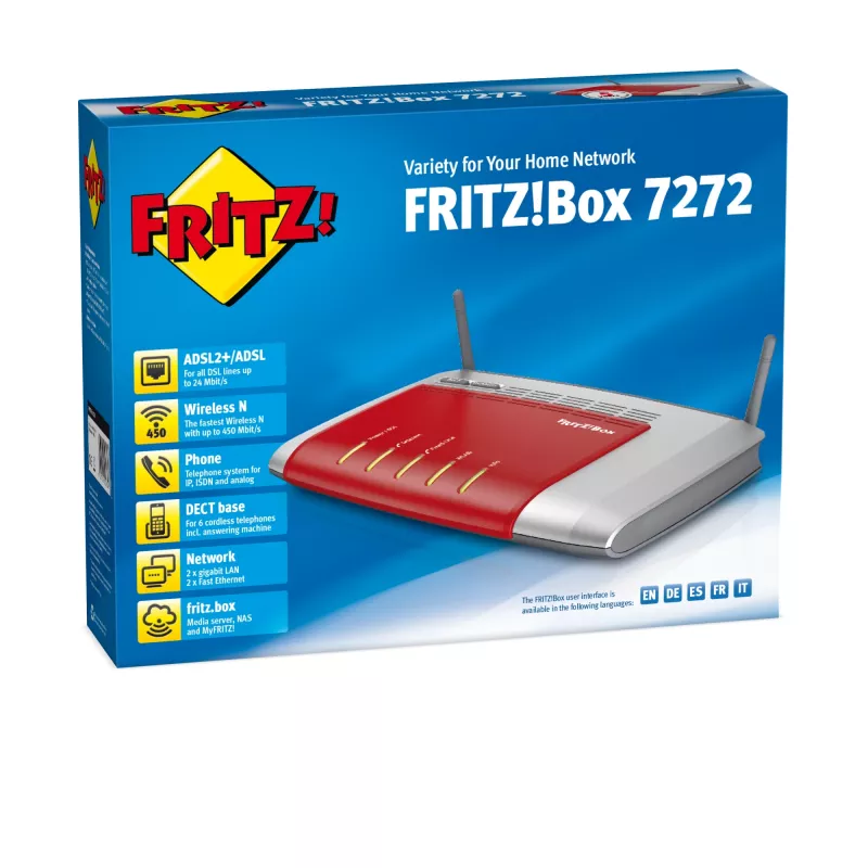 FRITZ! Box 7272 International traadita ruuter Gigabit Ethernet