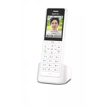 DECT juhtmeta telefonitoru FRITZ X6 valge International — valjuhääldi, automaatvastaja, 100-kohaline telefoniraamat