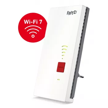 Wi-Fi repiiter AVM FRITZ! 2700 (kaheribaline, Wi‑Fi 7 802.11be, 6500 Mbit/s, 2.5 GbE, sisemised antennid)
