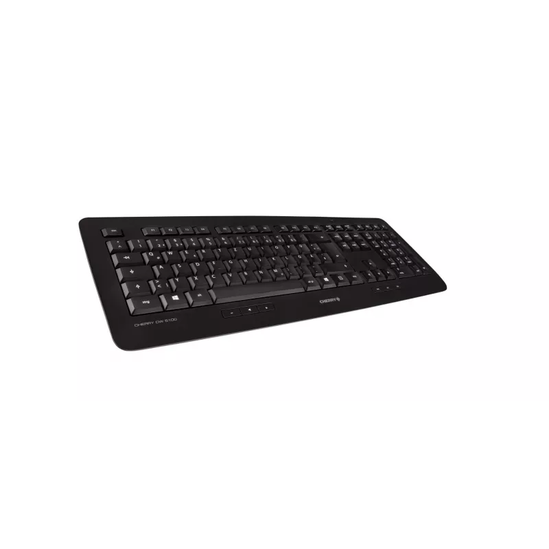 CHERRY DW 5100 klaviatuur, hiir kaasas, universaalne, RF juhtmevaba, AZERTY, Belgia, must