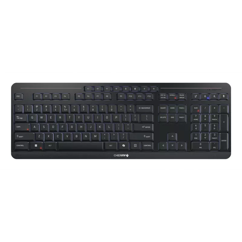 CHERRY Stream desktop ultimate klaviatuur koos hiirega Kodu/Kontor USB + RF juhtmevaba + Bluetooth QWERTY inglise Must