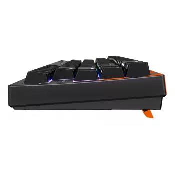 Mehaaniline mänguriklaviatuur Cherry K5 Pro TMR Compact — 65% paigutusega, QWERTZ, RGB-taustavalgustus, USB-juhtmega, 2 m kaabel, must/oranž