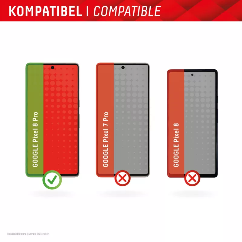 Displex ekraanikaitse + ümbris Google Pixel 8 Pro-le, Öko paigaldusraam, kriimustuskindel