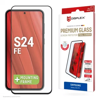 Displexi Premium ekraanikaitse (Full kate, 10H) Samsung Galaxy S24 FE-le, Eco paigaldusraam, Full kate