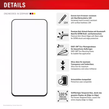 Displexi Premium ekraanikaitse (Full kate, 10H) Samsung Galaxy S24 FE-le, Eco paigaldusraam, Full kate