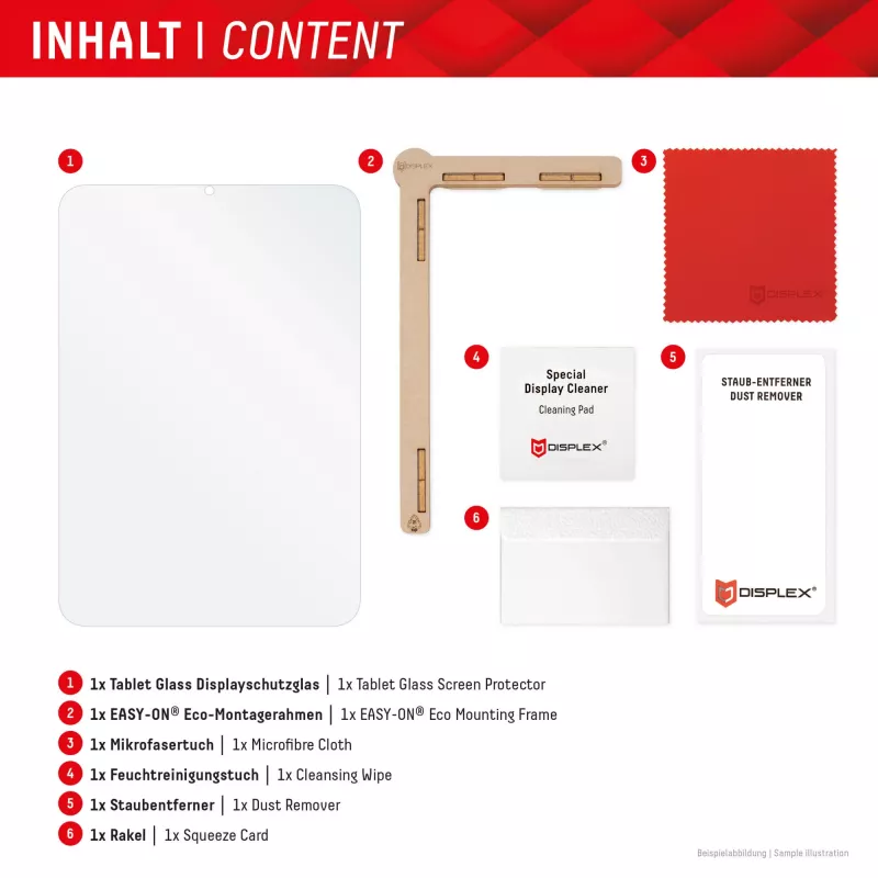 Displex Tablet Glass (9H) Samsung Galaxy Tab S10+ jaoks, Eco Mounting Frame, purunematu