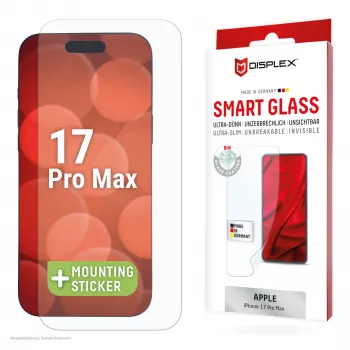 Displex Smart Glass (9H) Apple iPhone 17 Pro Max, paigalduskleebis, purunemiskindel