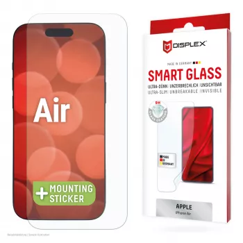 Displex Smart Glass (9H) Apple iPhone Air jaoks, paigalduskleebised, purunemiskindel
