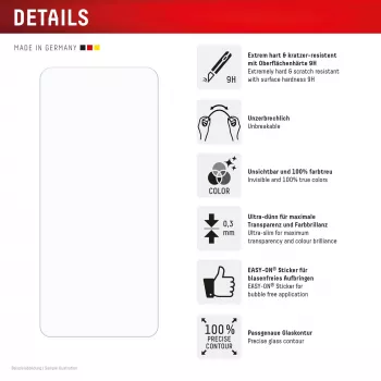 e.v.i. DISPLEX Smart Glass Xiaomi Redmi 15C jaoks — karastatud klaasist ekraanikaitse, mudel 02198