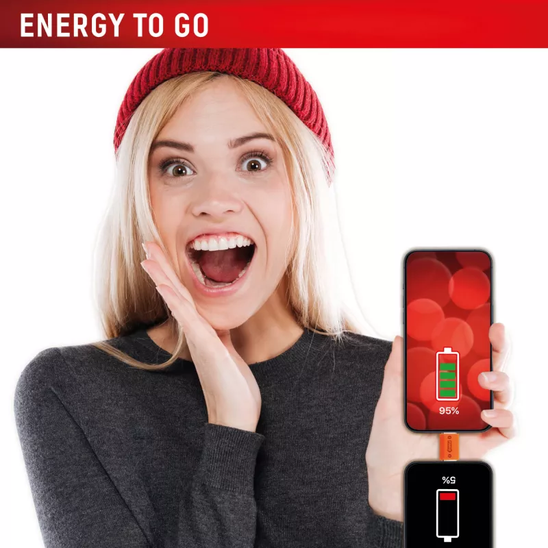 Displex Phone-to-Phone avariilaadija, USB-C USB-C-le, minipistik + painduv kaabel, kompaktne 2 komplekti
