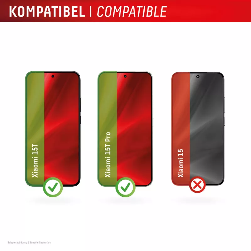 Karastatud nutiklaasist ekraanikaitse e.v.i. Xiaomi 15T / 15T Pro (9H), paigalduskleebis, läbipaistev
