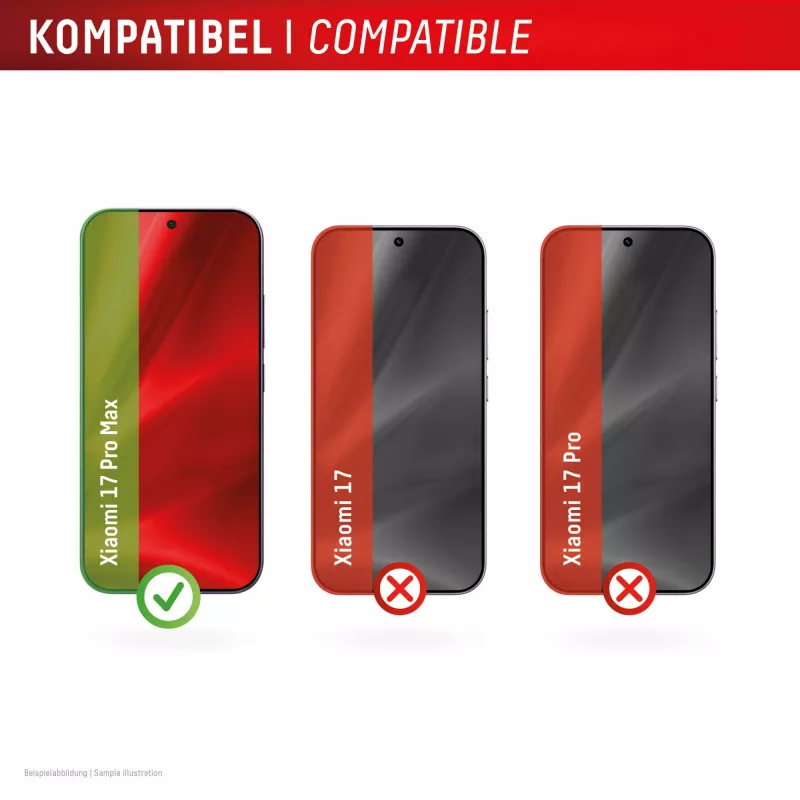 Tempered Smart Glass klaasist ekraanikaitse e.v.i. jaoks Xiaomi 17 Pro Max (9H), paigalduskleebis, läbipaistev, 1 tk