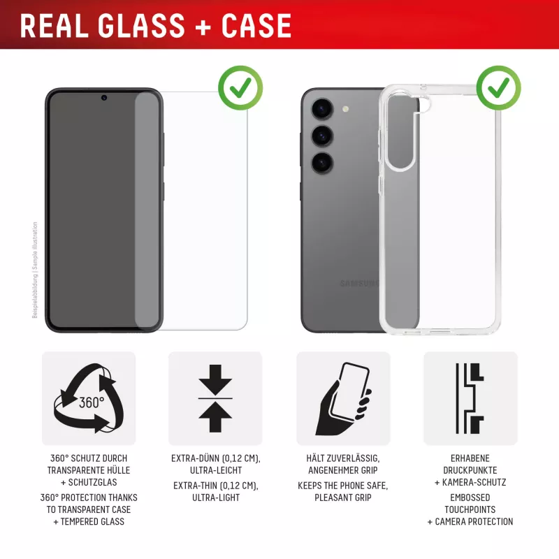 Displexi ekraanikaitse + ümbris Samsung A57-le, kriimustuskindel