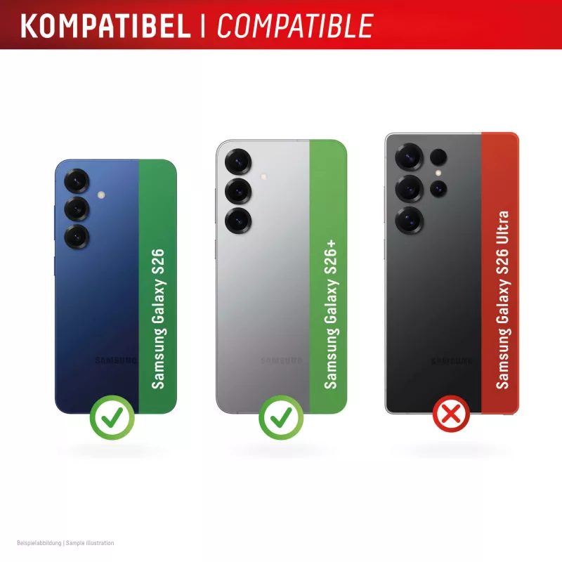 Kaamera läätse klaaskaitse e.v.i. Galaxy S26 / S26+ jaoks, karastatud 10H, täiskate, Quick Mount, 2 tk komplekt
