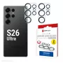 Täiskattega kaamera objektiivi klaas Samsung Galaxy S26 Ultra jaoks, tootjalt e.v.i., karastatud klaas 10H, tolmu-/löögi-/kriimustuskindel, kiirpaigaldus, 2 tk pakendis