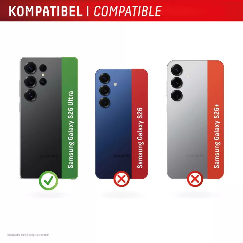 Täiskattega kaamera objektiivi klaas Samsung Galaxy S26 Ultra jaoks, tootjalt e.v.i., karastatud klaas 10H, tolmu-/löögi-/kriimustuskindel, kiirpaigaldus, 2 tk pakendis