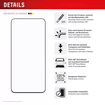 Displex Premium ekraanikaitse (täiskate, 10H) Samsung A57-le, täiskate