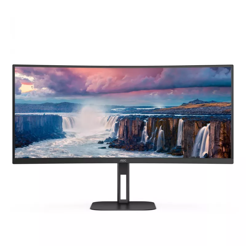AOC V5 CU34V5C/BK/23 arvutikuvar 86,4 cm (34 tolli) 3440 × 1440 pikslit Wide Quad HD LED Must