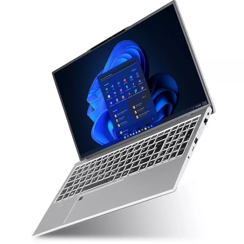 TERRA MOBILE US1220800 sülearvuti Intel® Core™ i7 i7-1355U 39,6 cm (15,6-tolline) Full HD 16 GB DDR5-SDRAM 512 GB SSD Wi-Fi 6 (802.11ax) Windows 11 Pro Silver