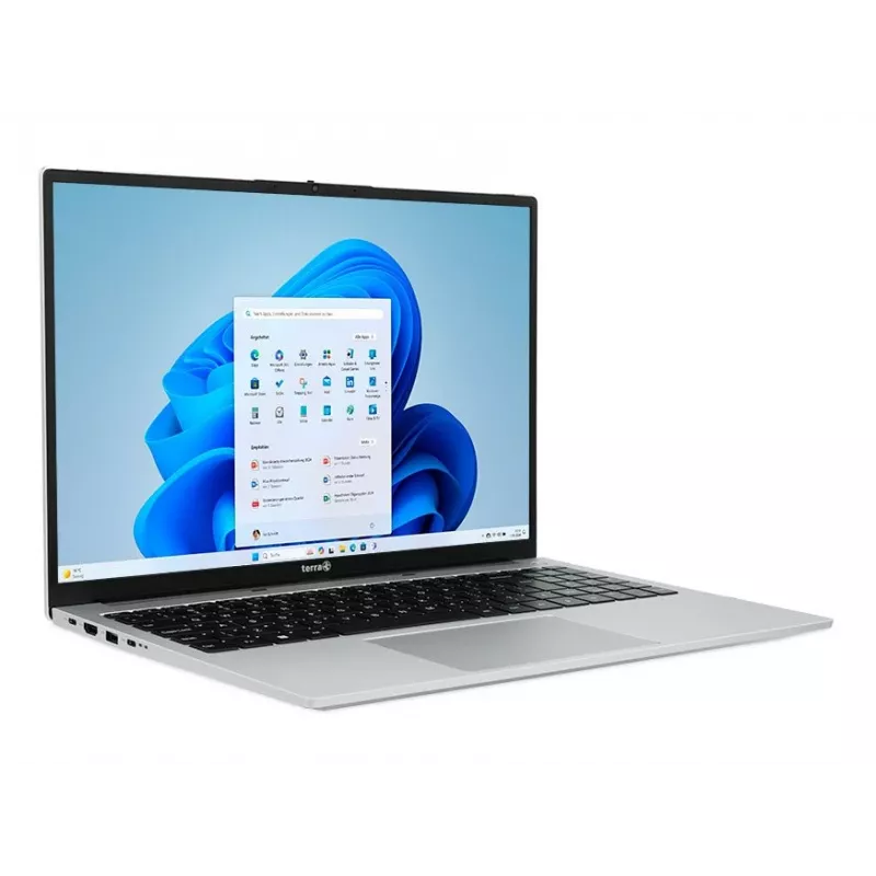 TERRA MOBILE 1610A AMD Ryzen™ 7 7730U sülearvuti 40,6 cm (16 inch) WUXGA 16 GB DDR4-SDRAM 512 GB SSD Wi-Fi 6 (802.11ax) Windows 11 Home saksa must, hõbedane