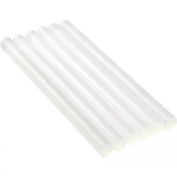 Liimipulgapakk 6 tk, InLine 7,5 mm × 100 mm, valge, kuuma liimipüstolile
