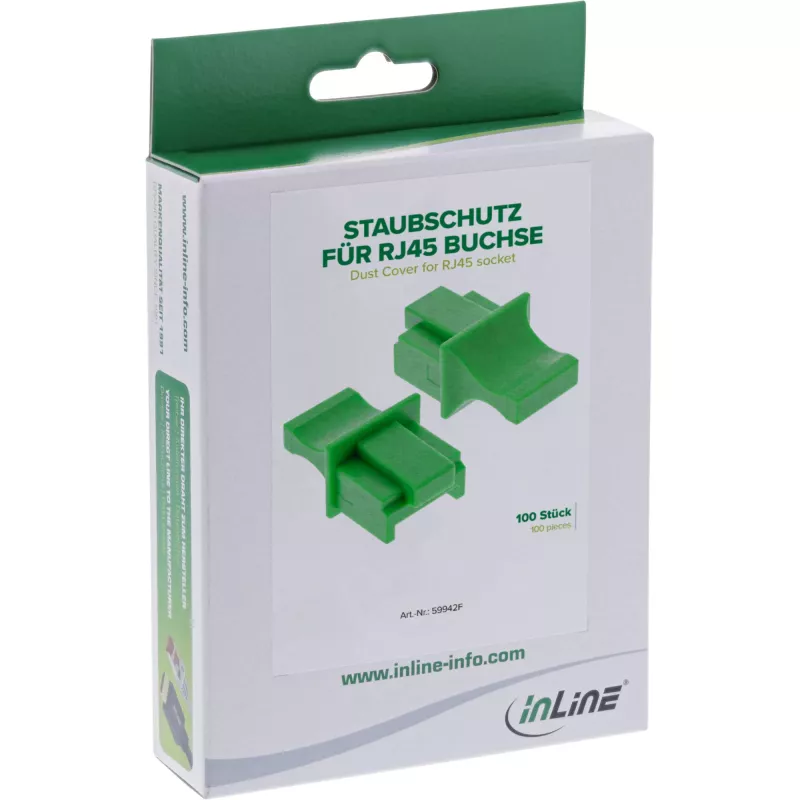 InLine tolmukate RJ45 pesale, roheline, 100 tk.