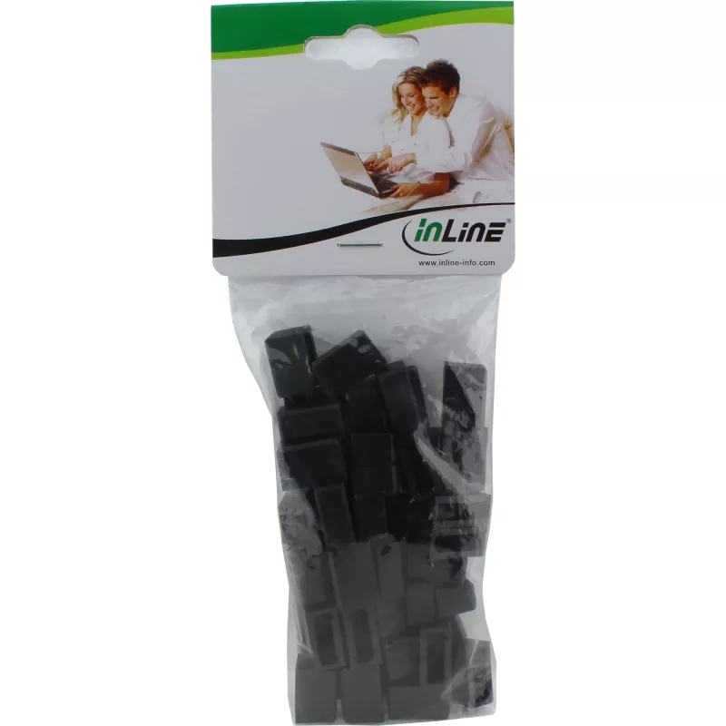 InLine tolmukaitse DisplayPort-pistikule, must, 50 tk