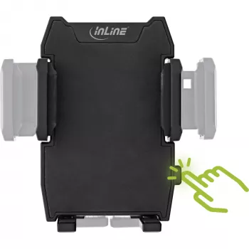 Nutitelefoni autohoidik InLine ONE CLICK EASY II — universaalne passiivhoidik, must
