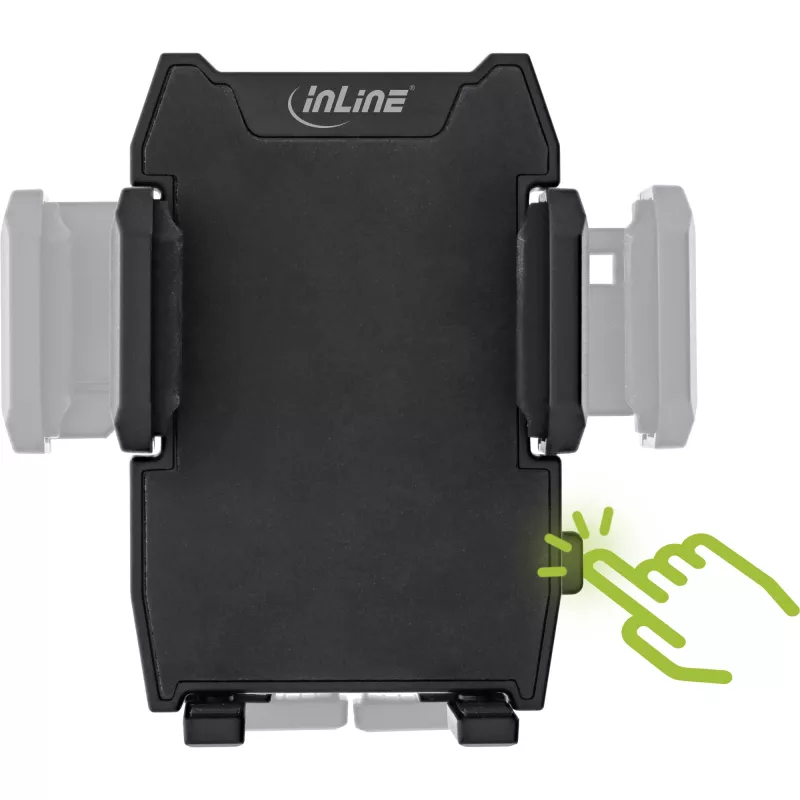 Nutitelefoni autohoidik InLine ONE CLICK EASY II — universaalne passiivhoidik, must