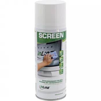 Puhastussprei InLine Foam Cleaner ekraanidele antistaatilise toimega, 400 ml — LCD/TFT/Plasma jaoks