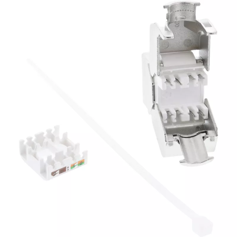 InLine RJ45 Keystone Jack Snap-In moodul Cat.6a, tolmukaitsmega punane