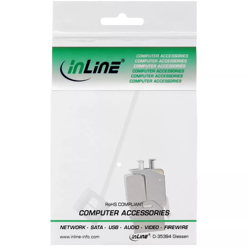 InLine RJ45 Keystone Jack Snap-In moodul Cat.6a, tolmukaitsmega punane