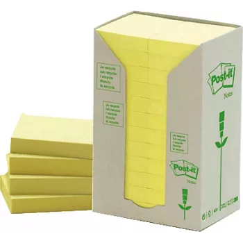 Isekleepuvad sildid Post-IT 38 x 51 mm, kollane — 24 pakki × 100 lehte