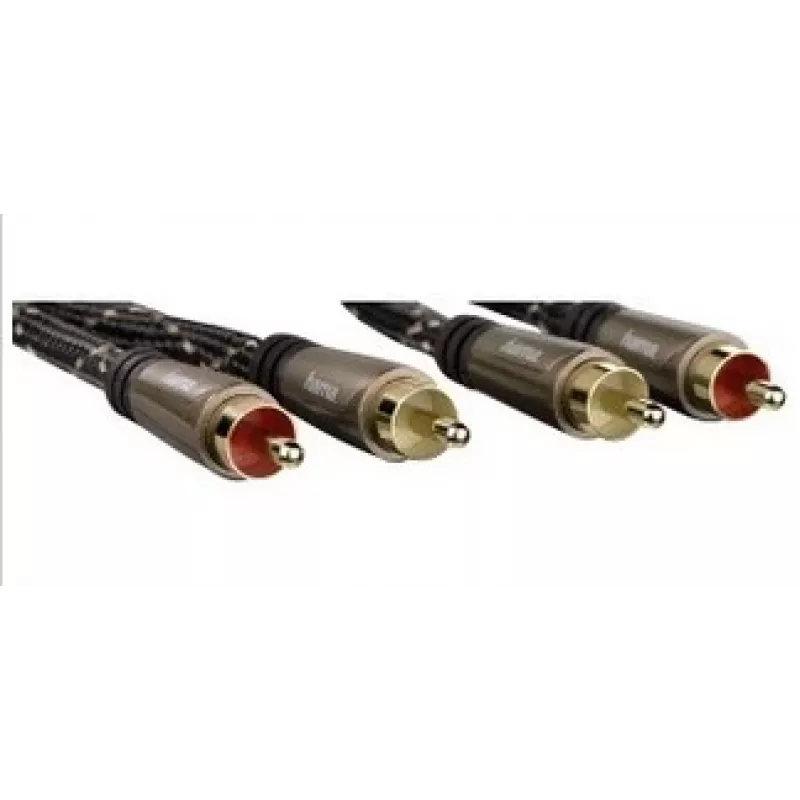 Hama 122292 helikaabel 1,5 m 2 x RCA Must