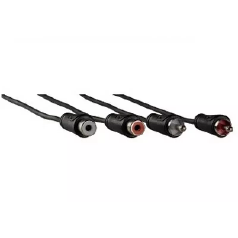 Hama 1,5 m 2 x RCA M/F helikaabel Must